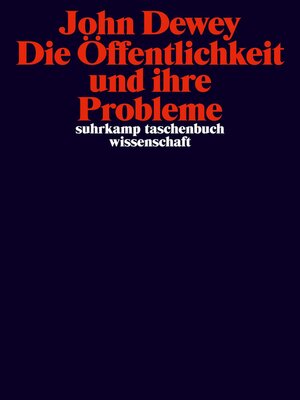cover image of Die Öffentlichkeit und ihre Probleme